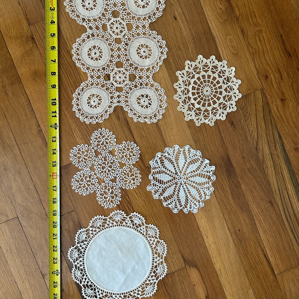 Vintage Crochet Doily Set